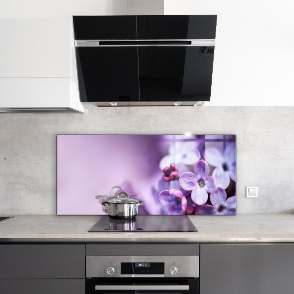 Küchenrückwand Spritzschutz Lilane Blumen