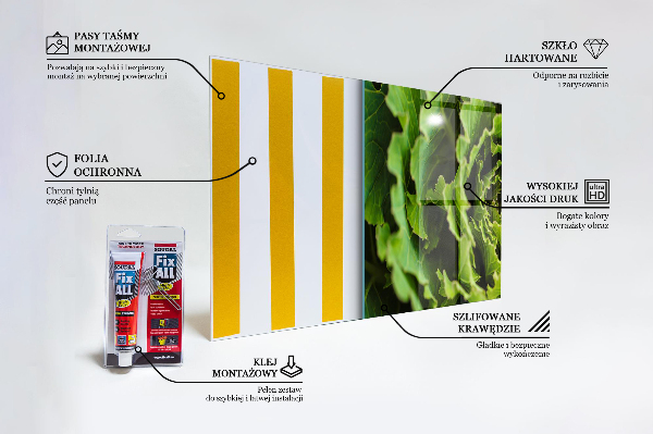Küchenrückwand Spritzschutz Kohlblütenblätter