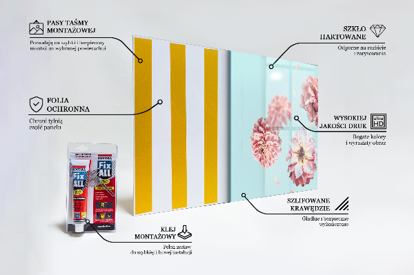 Küchenrückwand Fliesenspiegel Blumen im Flugkomposition