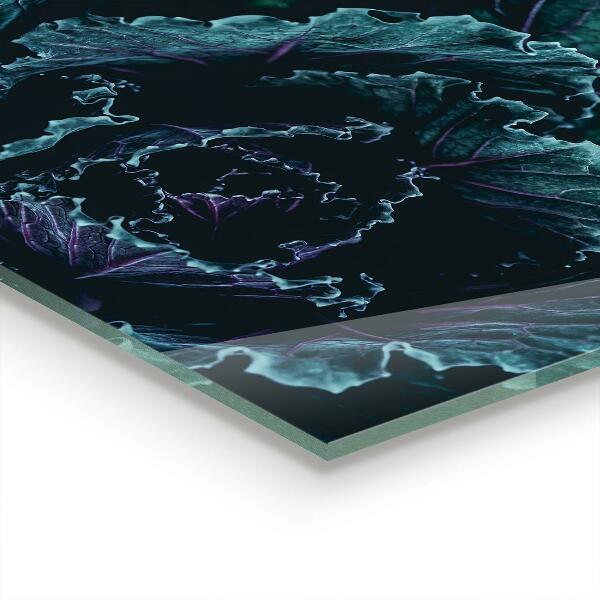 Küchenrückwand Fliesenspiegel Kohlblätter dunkelgrün