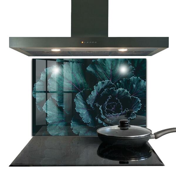 Küchenrückwand Fliesenspiegel Kohlblätter dunkelgrün