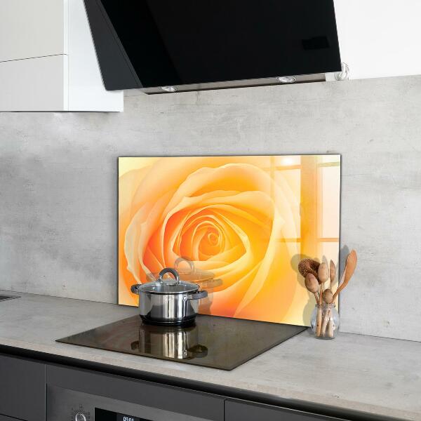 Küchenrückwand Fliesenspiegel Gelbe Rosenblume