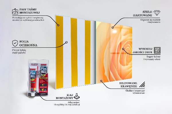 Küchenrückwand Fliesenspiegel Gelbe Rosenblume