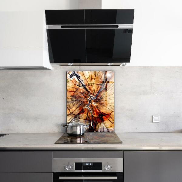 Küchenrückwand Fliesenspiegel Natürliche Holzmaserung