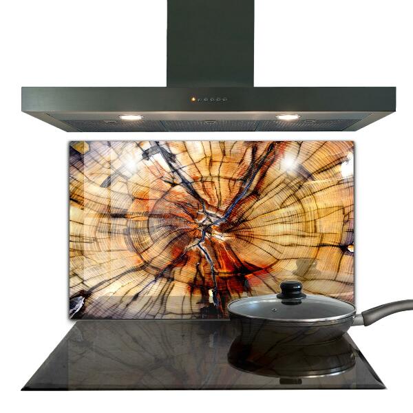 Küchenrückwand Fliesenspiegel Natürliche Holzmaserung