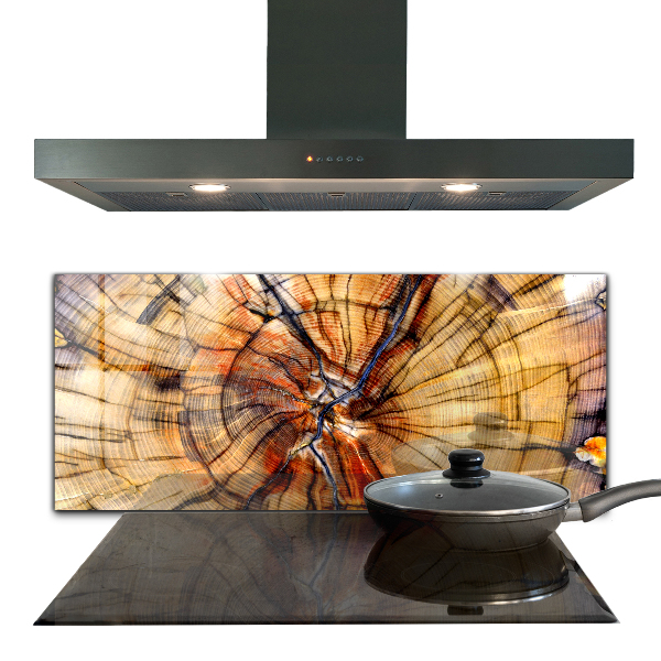 Küchenrückwand Fliesenspiegel Natürliche Holzmaserung