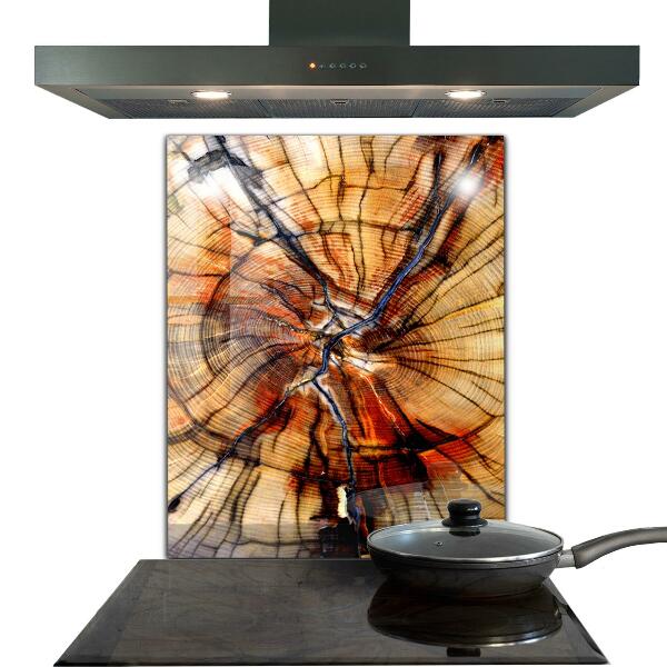 Küchenrückwand Fliesenspiegel Natürliche Holzmaserung