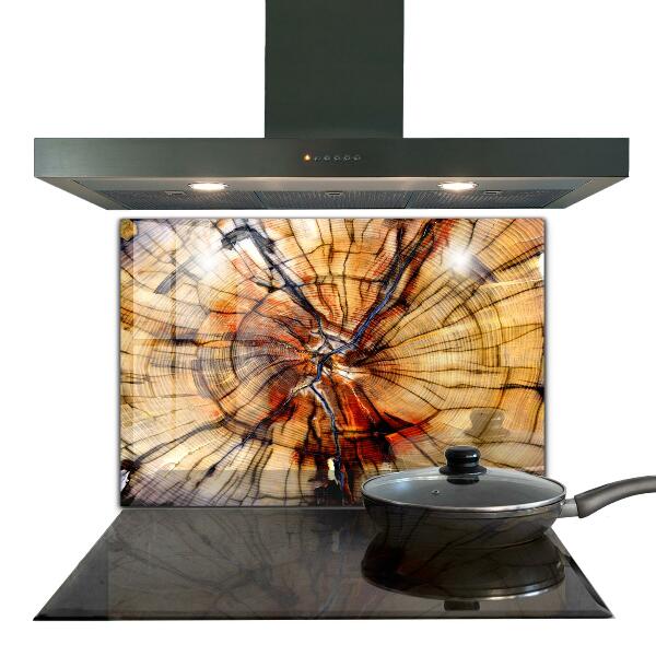 Küchenrückwand Fliesenspiegel Natürliche Holzmaserung