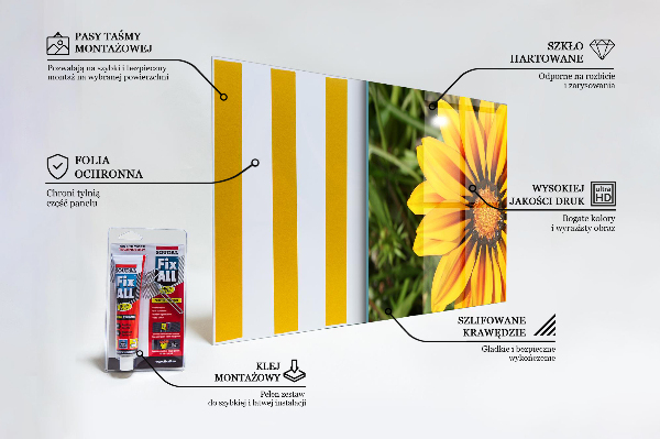 Küchenrückwand Fliesenspiegel Gelbe Blume auf der Wiese