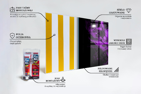 Küchenrückwand Fliesenspiegel Lila Rose abstrakter Rauch