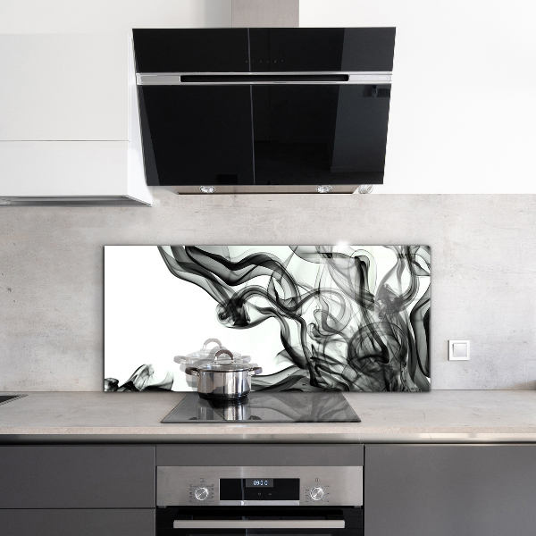 Küchenrückwand Spritzschutz Bänder der Rauchabstraktion