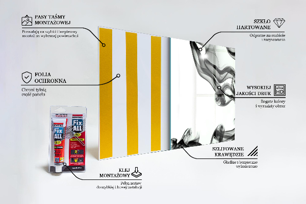 Küchenrückwand Spritzschutz Bänder der Rauchabstraktion