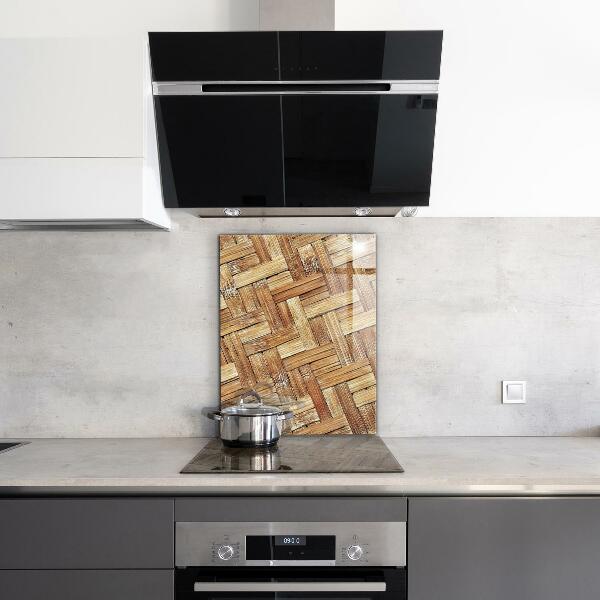 Küchenrückwand Fliesenspiegel Geflochtenes Bambus-Rattan Asien