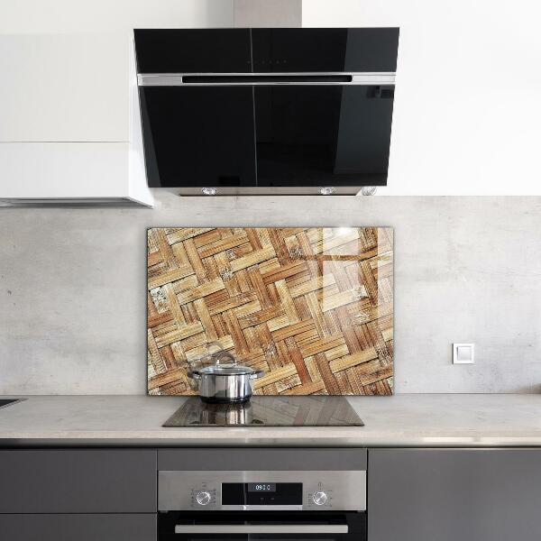 Küchenrückwand Fliesenspiegel Geflochtenes Bambus-Rattan Asien