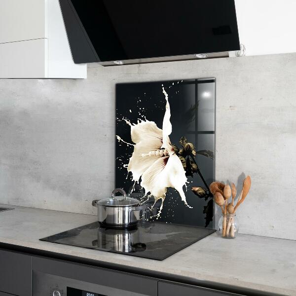 Küchenrückwand Fliesenspiegel Abstrakte weiße Blume