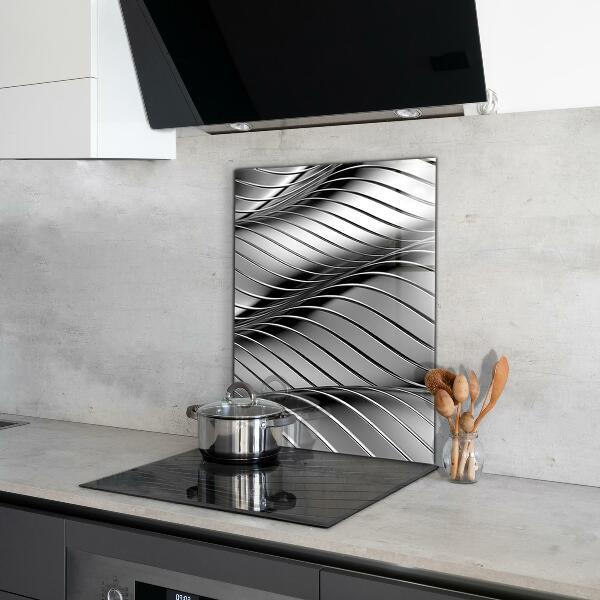 Küchenrückwand Spritzschutz Metallwellen-Abstraktion