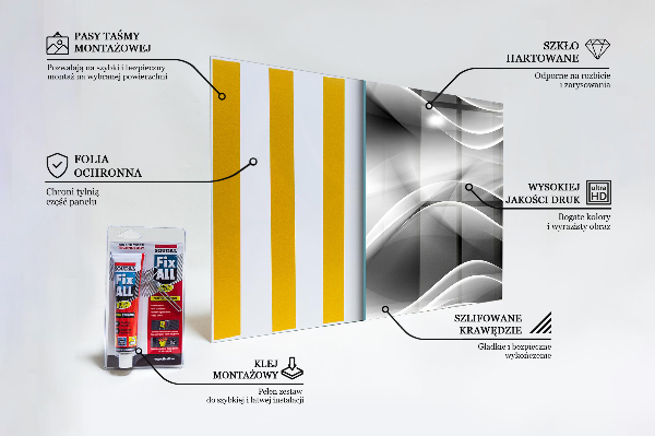 Küchenrückwand Spritzschutz Wellen-Abstraktion