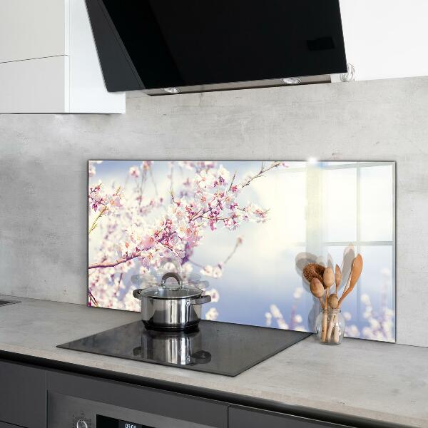 Küchenrückwand Fliesenspiegel Zarte rosa Blüten
