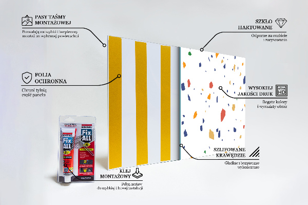 Küchenrückwand Fliesenspiegel Terrazzo-Terrazzo-Kiesel