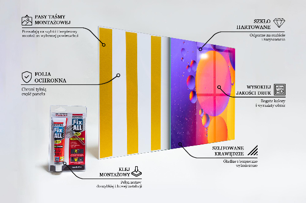 Küchenrückwand Spritzschutz Bunte Kreise