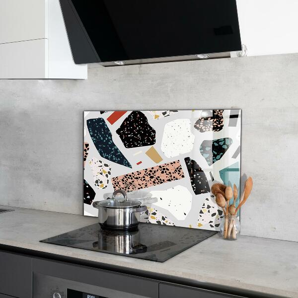 Küchenrückwand Fliesenspiegel Terrazzo-Terrazzo-Granit