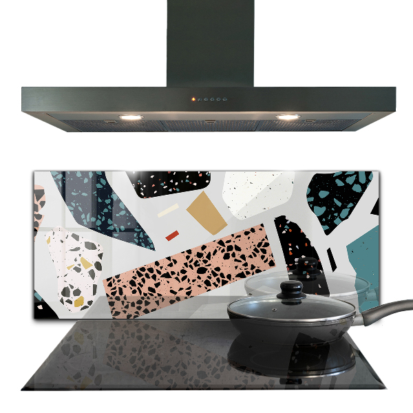 Küchenrückwand Fliesenspiegel Terrazzo-Terrazzo-Granit