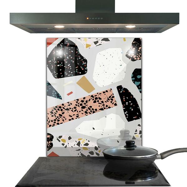Küchenrückwand Fliesenspiegel Terrazzo-Terrazzo-Granit