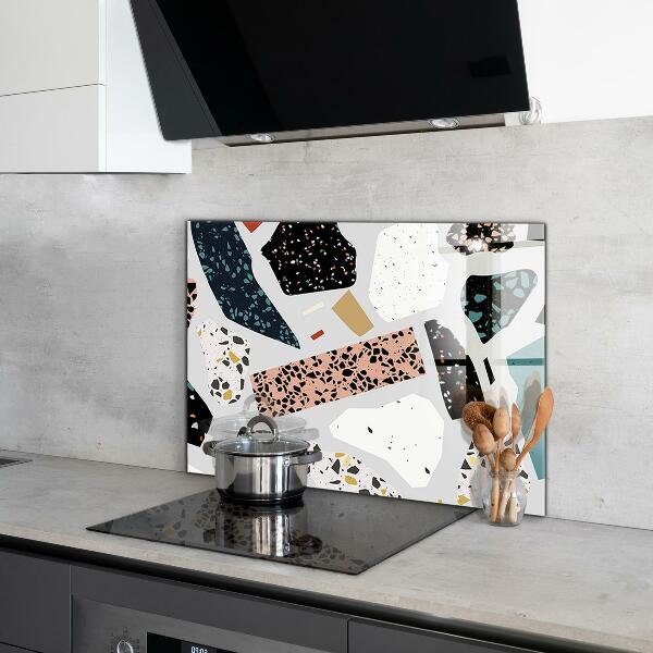 Küchenrückwand Fliesenspiegel Terrazzo-Terrazzo-Granit