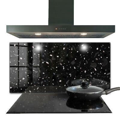 Küchenrückwand Fliesenspiegel Schwarzer Marmor Terrazzo Terazzo