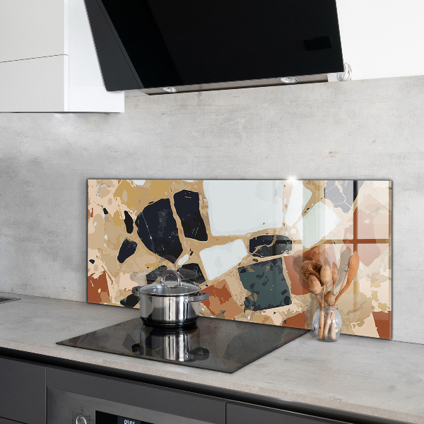 Küchenrückwand Fliesenspiegel Terrazzo-Naturstein