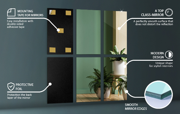 Spiegelkacheln 6 Stk. 30X20 cm