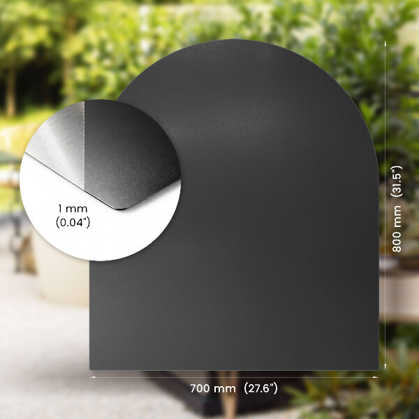 Halbovale Grill unterlage 80x70 cm