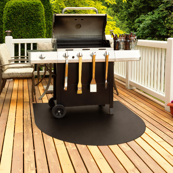 Halbovale Feuerfeste Grillunterlage 100x100 cm