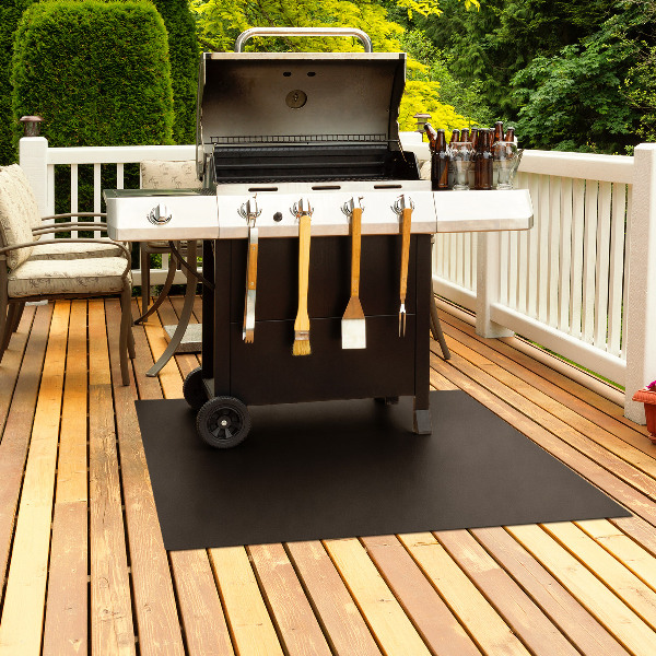 Rechteckige Bodenschutzmatte für Grill 100x80 cm