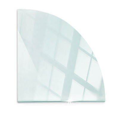 Glasplatte unter Kamin viertel 100x100 cm