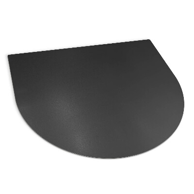 Funkenschutzplatte für Kaminöfen aus Schwarzblech in halbovaler Form 100x100 cm