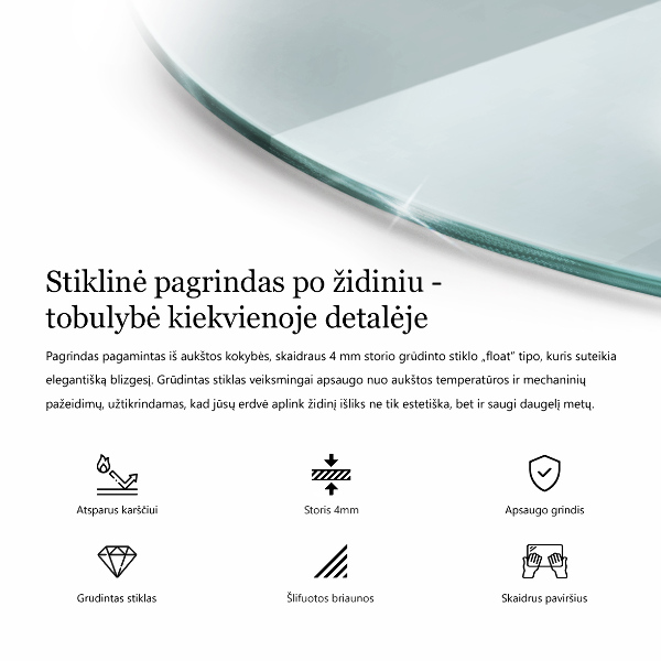 Funkenschutzplatte Kaminöfen quadrat fi100 cm