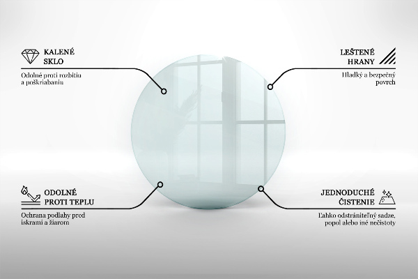 Bodenplatte Glas für Ofen rund fi60 cm