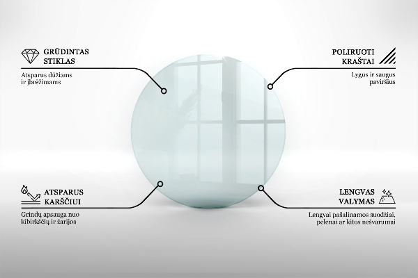 Bodenplatte Glas für Ofen rund fi60 cm