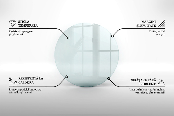 Bodenplatte Glas für Ofen rund fi60 cm