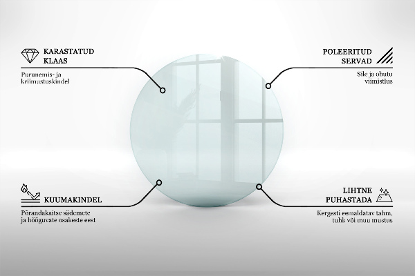 Bodenplatte Glas für Ofen rund fi60 cm