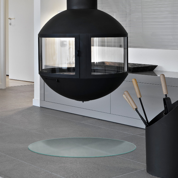 Runde transluzente Funkenschutzplatte aus Glas fi80 cm