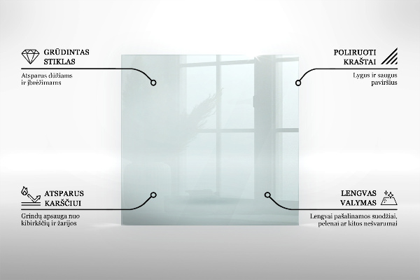 Glasplatte für Kaminöfen rechteckig 120x60 cm
