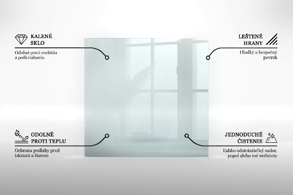 Kamin Glasplatte rechteckig 120x80 cm