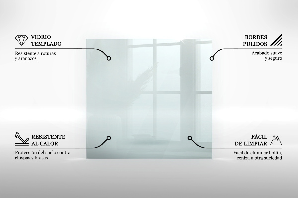 Funkenschutzplatte Kaminöfen quadrat 125x50 cm