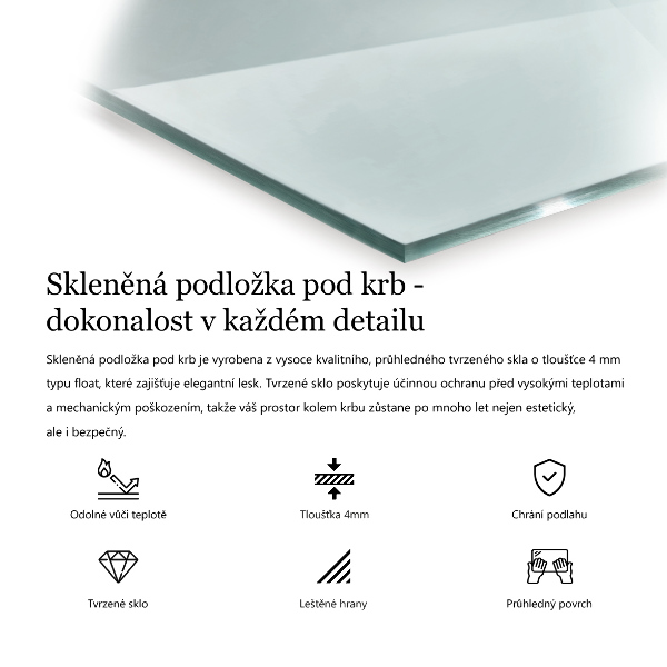 Funkenschutzplatte Kaminöfen quadrat 125x50 cm