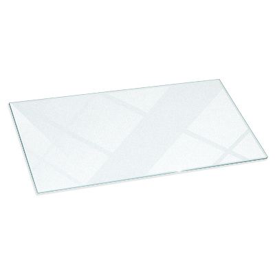 Rechteckige transluzente Glasplatte für Kamin 100x50 cm