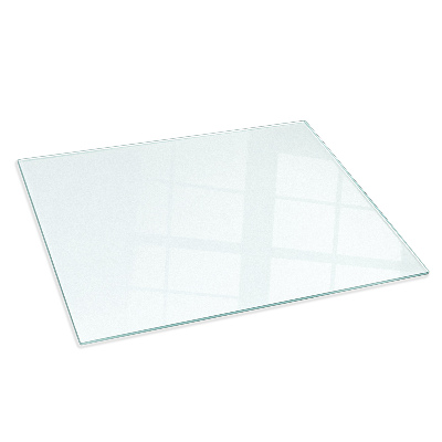 Rechteckige transluzente Glasplatte für Kamin 100x70 cm
