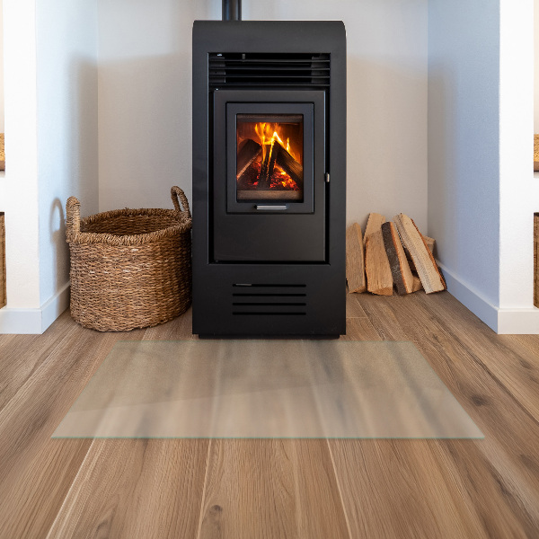 Rechteckige transluzente Glasplatte für Kamin 120x60 cm