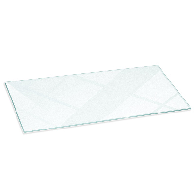 Rechteckige transluzente Glasplatte für Kamin 125x50 cm